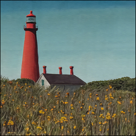 Artificially Created Image of Lighthouse on the Maine coast