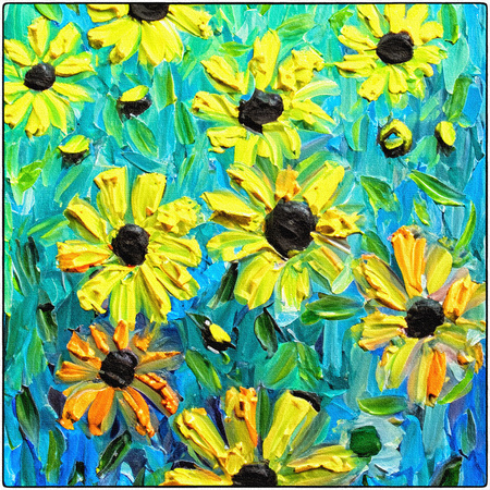 Artificially Created Image  of Black-Eyed Susans